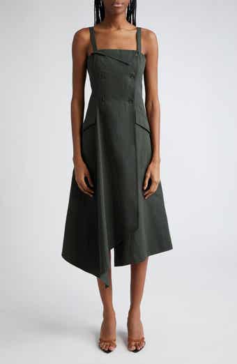 Scarlett Cotton & Linen Asymmetric Dress