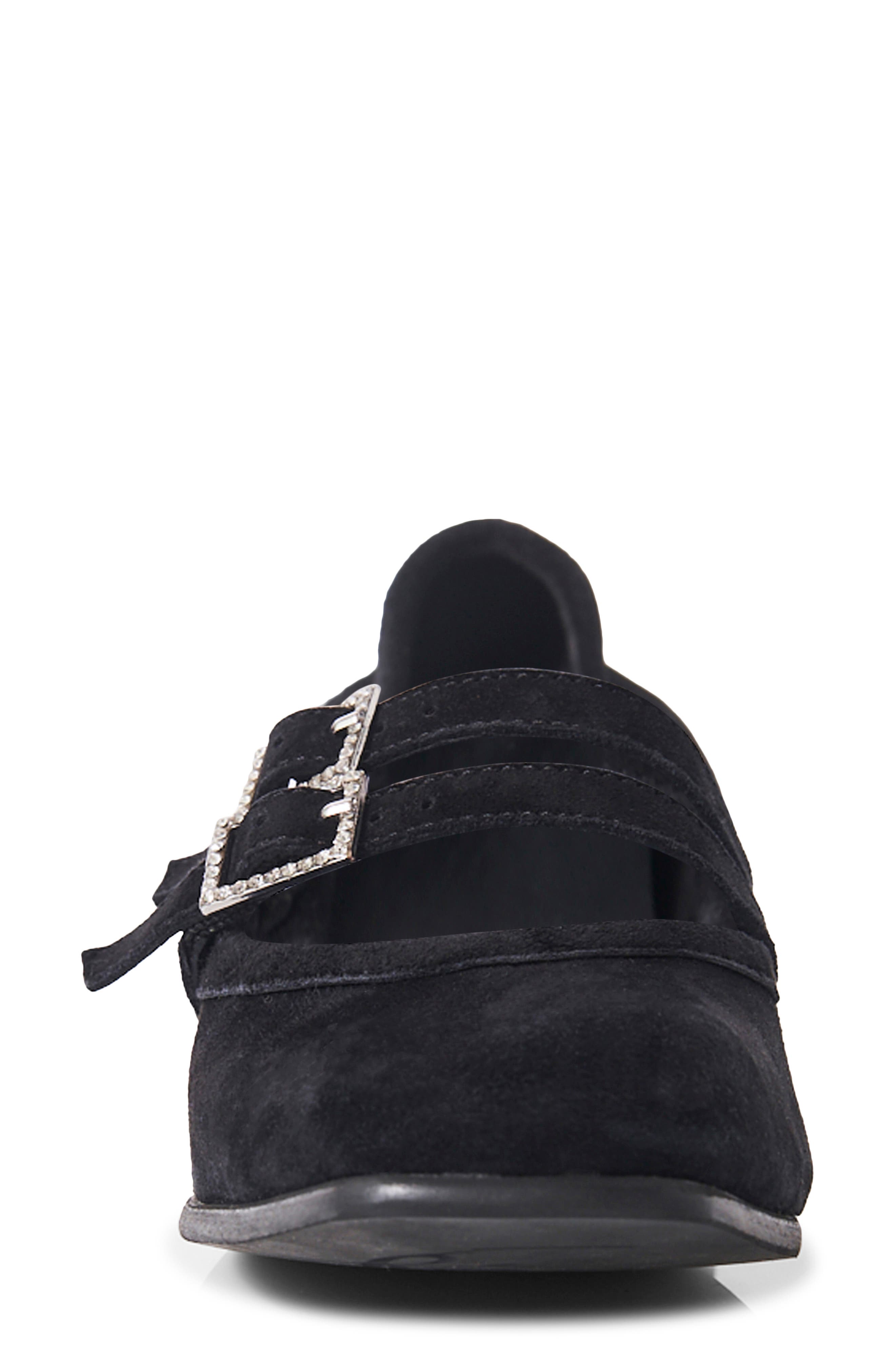 Free People Gemini Rhinestone Buckle Ballet Flat, Alternate, color, 