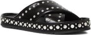 Fendi Leather Studded Slide Sandal