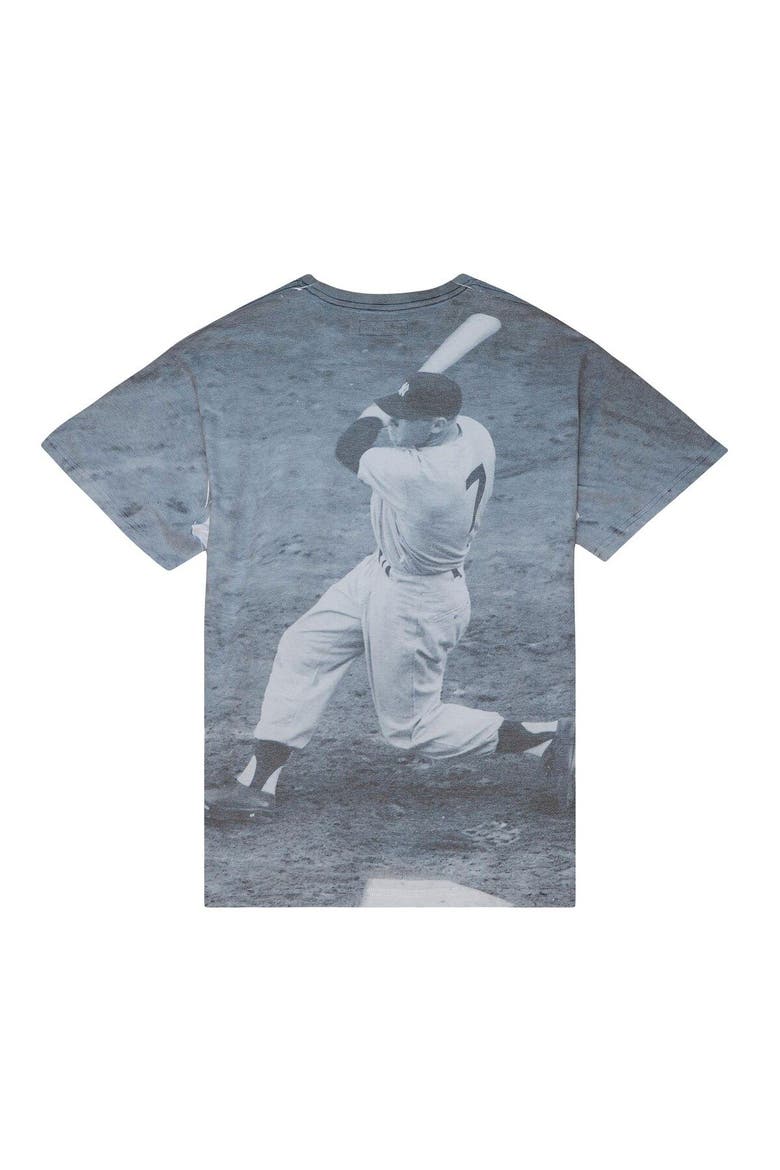 Men's Mitchell & Ness Mickey Mantle New York Yankees Cooperstown Collection Highlight Sublimated Player Graphic T-Shirt, Alternate, color, White