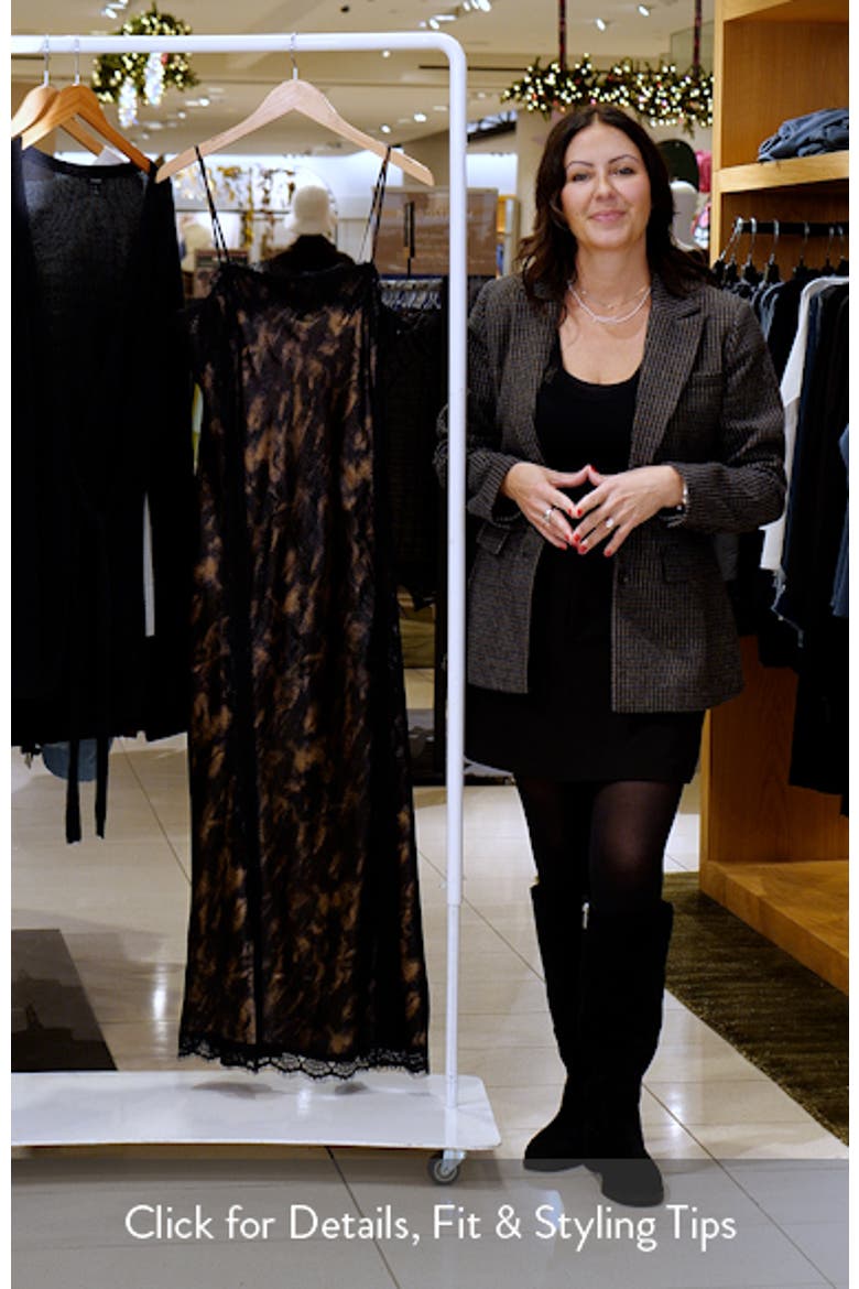 Lace Trim Satin Maxi Dress video
