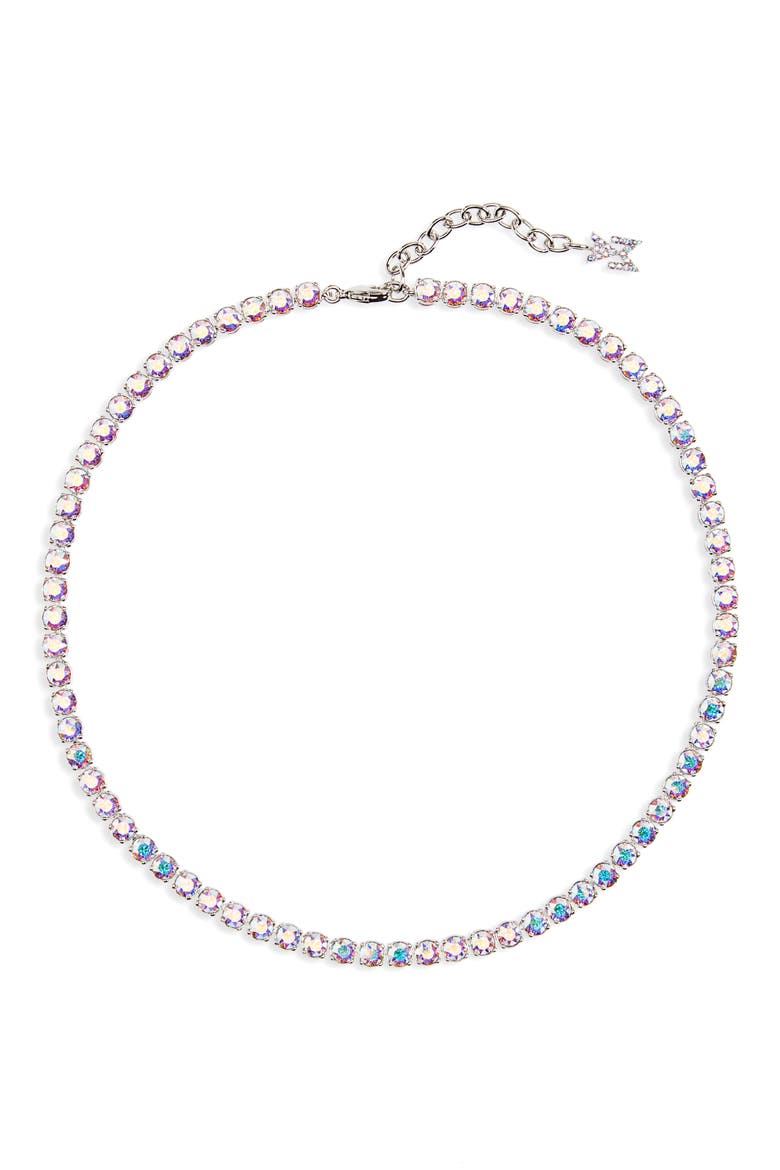 Tennis Necklace, Main, color, AB CRYSTALS & SILVER BASE