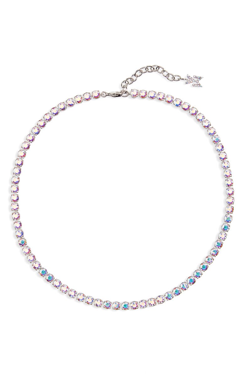 Amina Muaddi Tennis Necklace, Main, color,