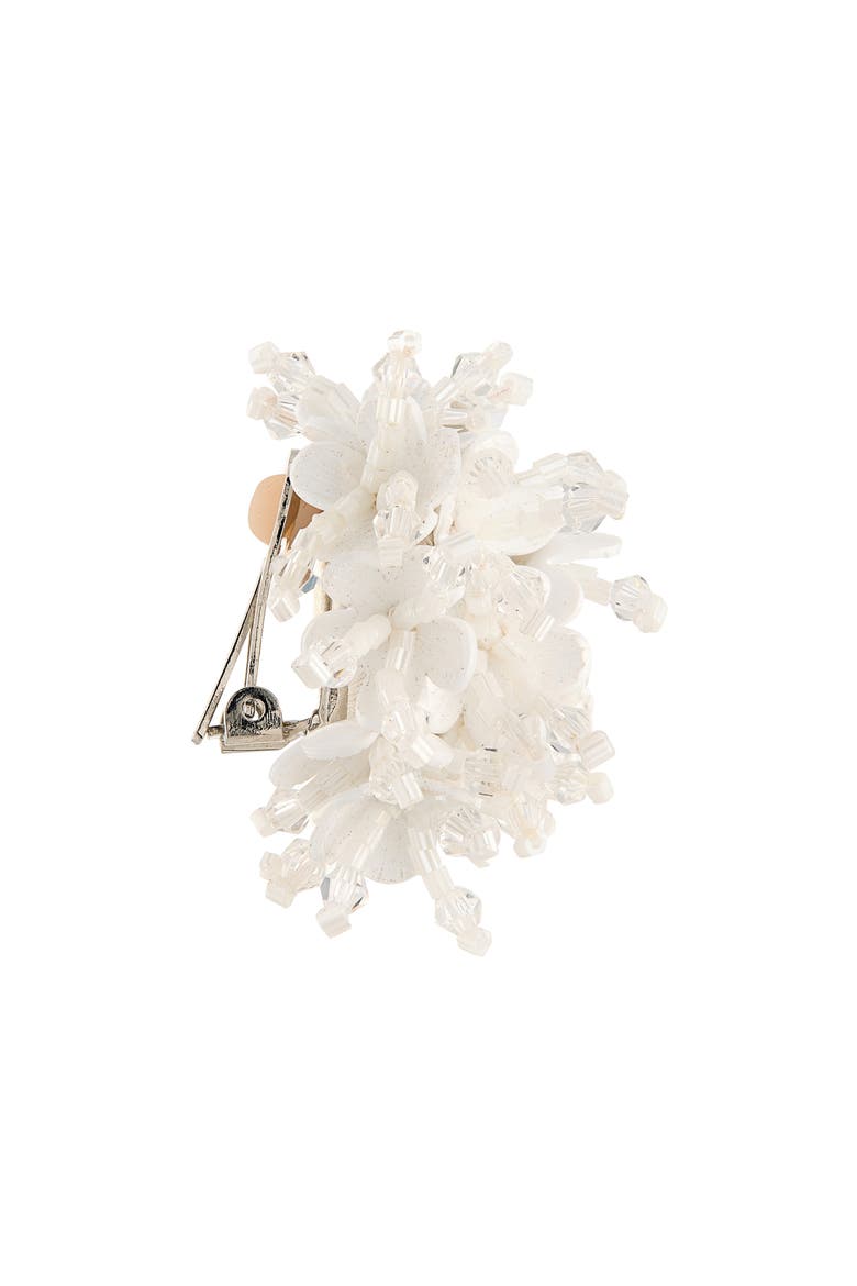 Firework Clip-On Earrings, Alternate, color, WHITE