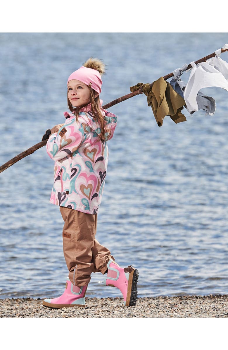 Deux par Deux Girl's Short Rain Boots Pink, Alternate, color,