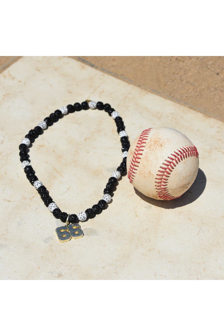 Shadow Drip Team Spirit Baseball and Sports Necklace, Alternate, color, black 22inch