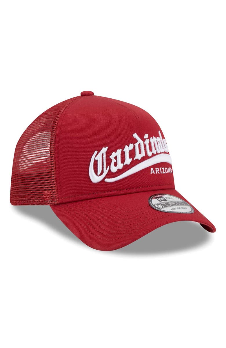New Era Men's New Era Cardinal Arizona Cardinals Caliber Trucker 9FORTY Adjustable Hat, Alternate, color, Cardinal