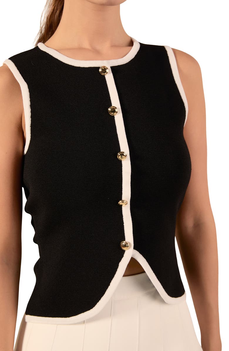 Endless Rose Contrast Knit Vest, Alternate, color, 