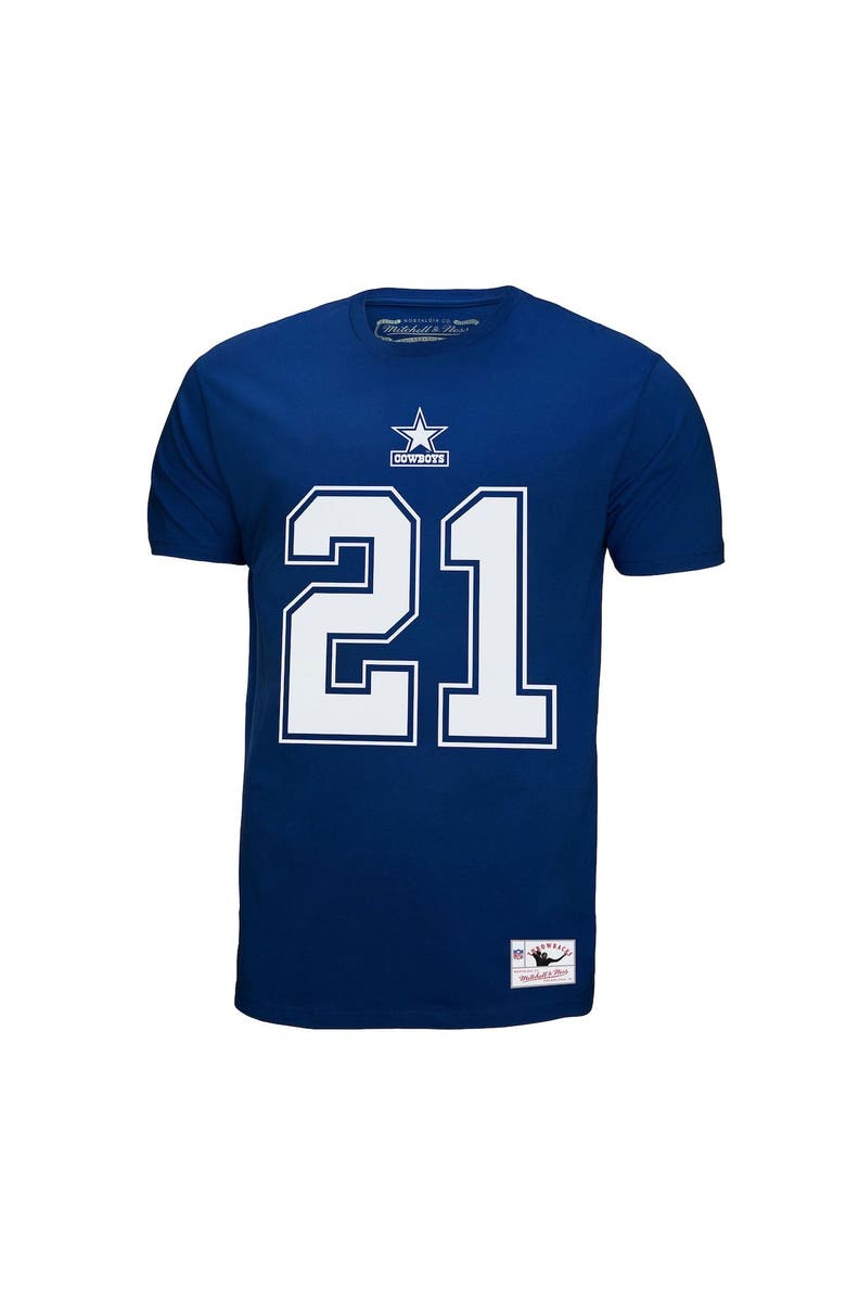 Mitchell & Ness Men's Mitchell & Ness Deion Sanders Royal Dallas Cowboys Retired Player Logo Name & Number T-Shirt, Alternate, color, 