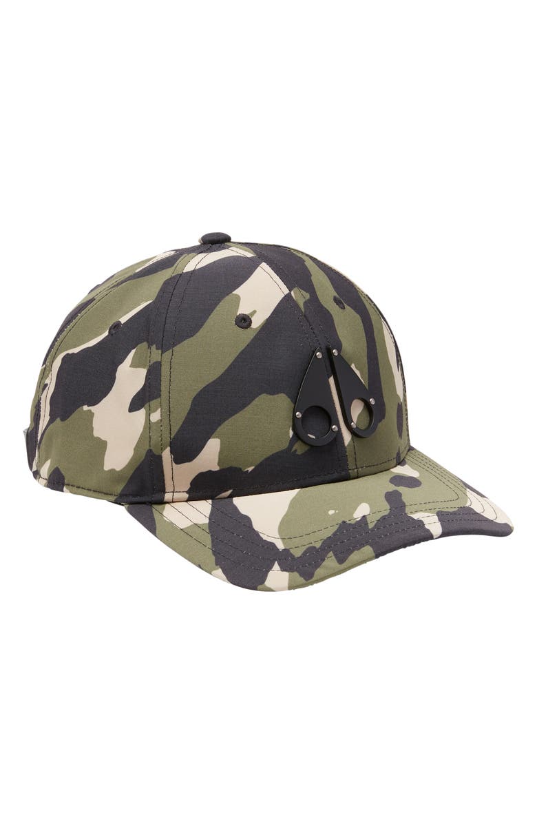Moose Knuckles Icon Logo Camo Baseball Cap, Main, color, 