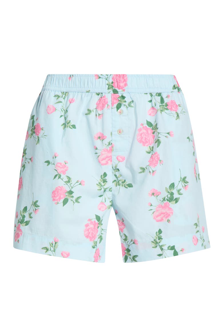 Oversize Boyfriend Boxer Shorts, Alternate, color, BLUE- PINK MOOD FLORAL