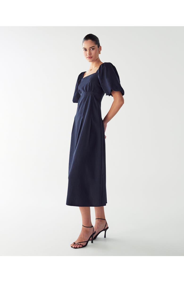WILLA Meena Midi Dress, Alternate, color, Navy Blue