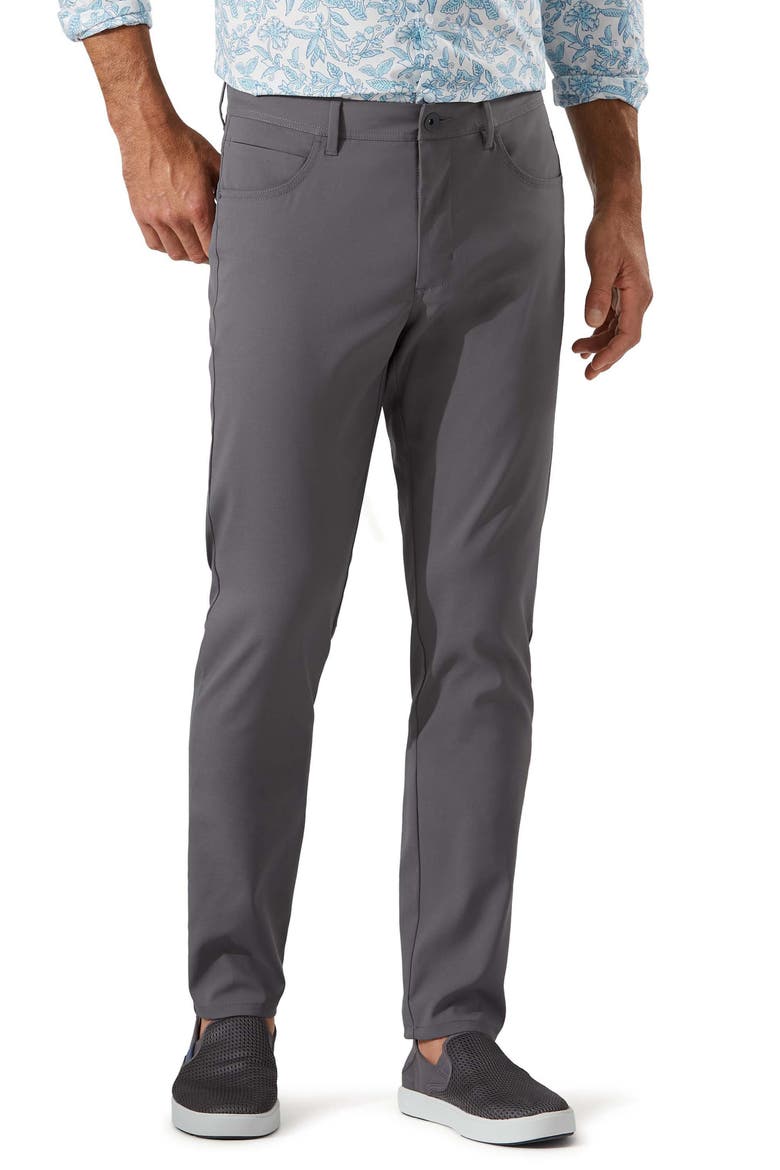 IslandZone Stretch Recycled Polyester Performance Pants, Main, color, FOG GREY