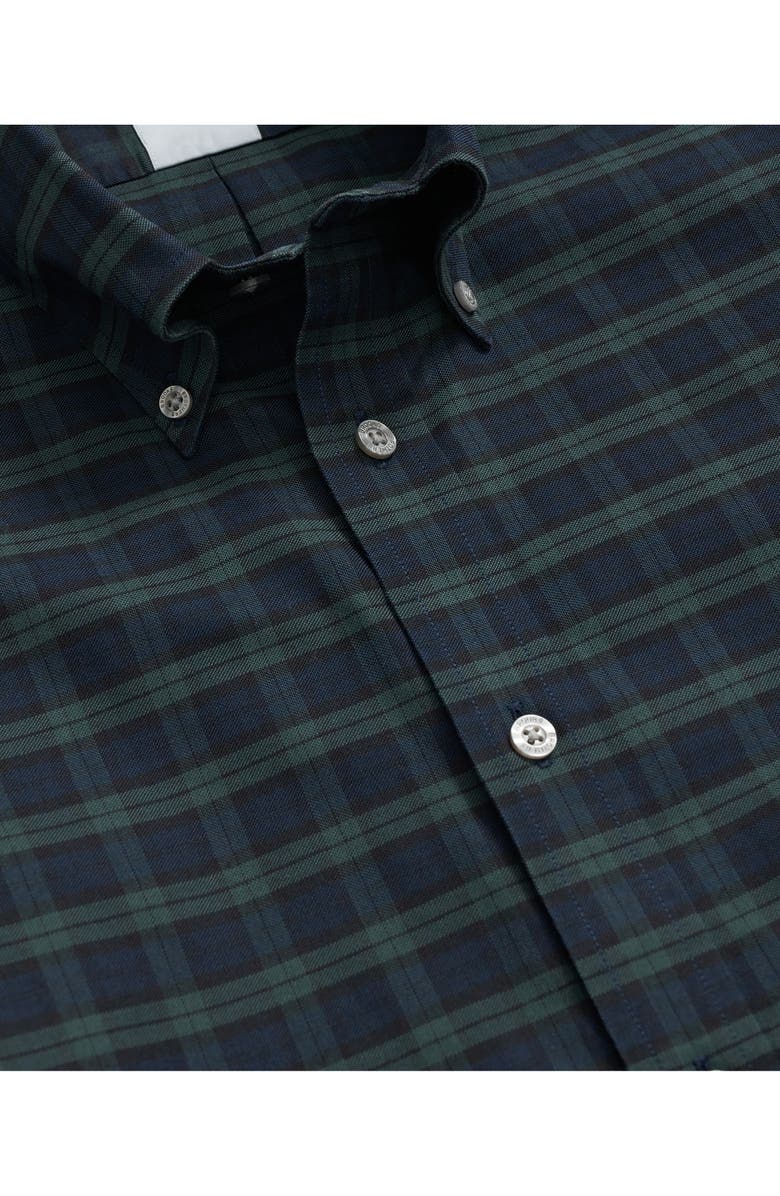 Brooks Brothers Non-Iron Plaid Cotton Stretch Oxford Cloth Button-Down Shirt, Alternate, color, 