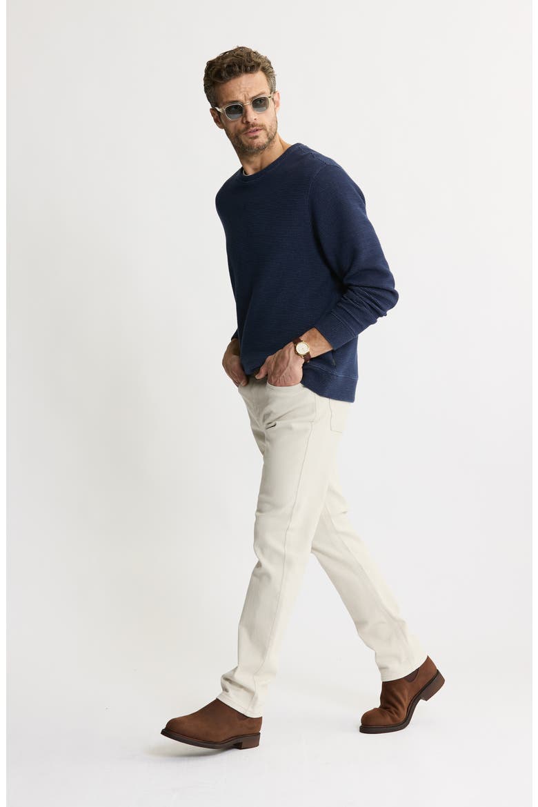 Textured Knit Crewneck Sweatshirt, Alternate, color, NAVY