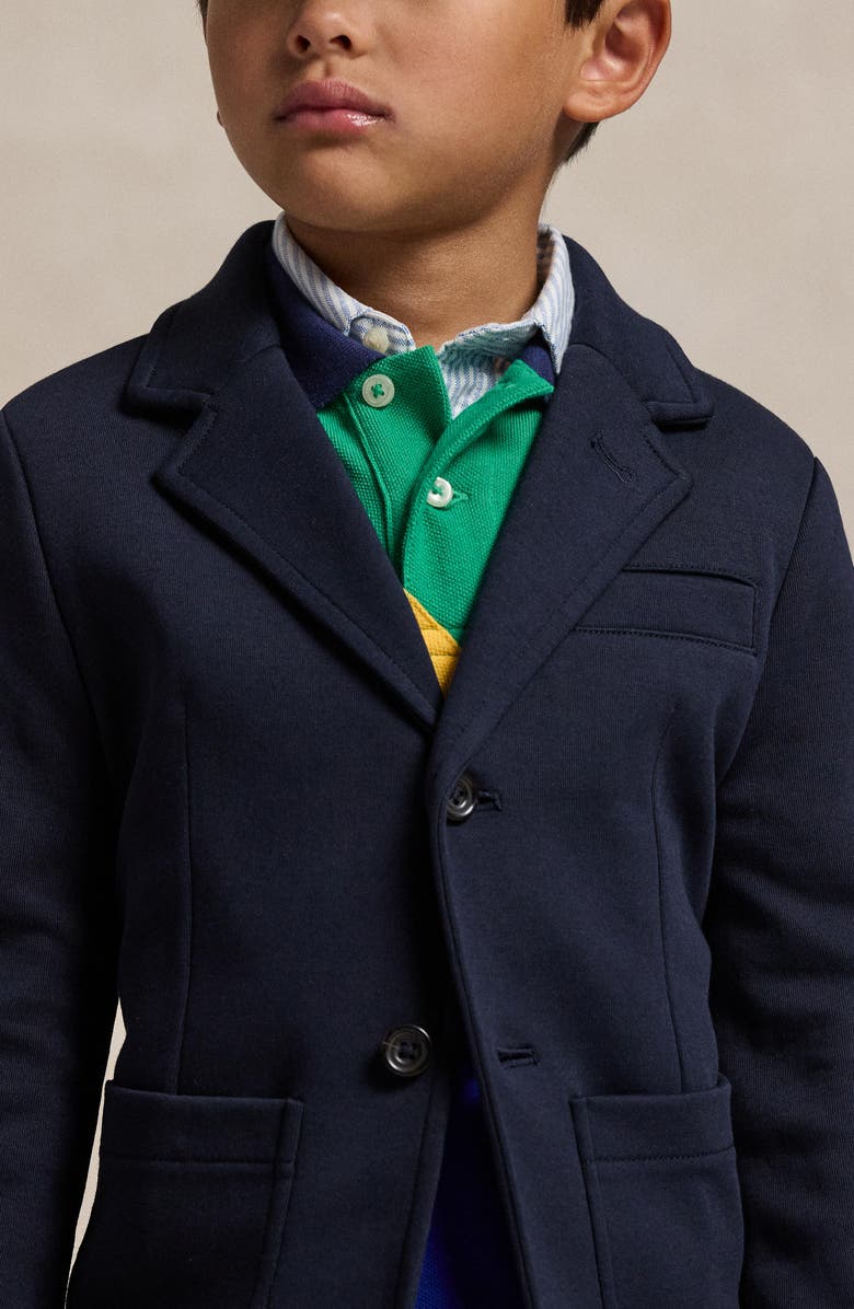Polo Ralph Lauren Kids' Double Knit Blazer, Alternate, color, Aviatr Navy