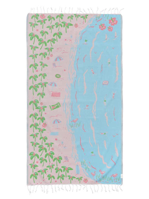 Oversized 37" x 71" Preppy Turkish Beach Towel by Ramus & Co