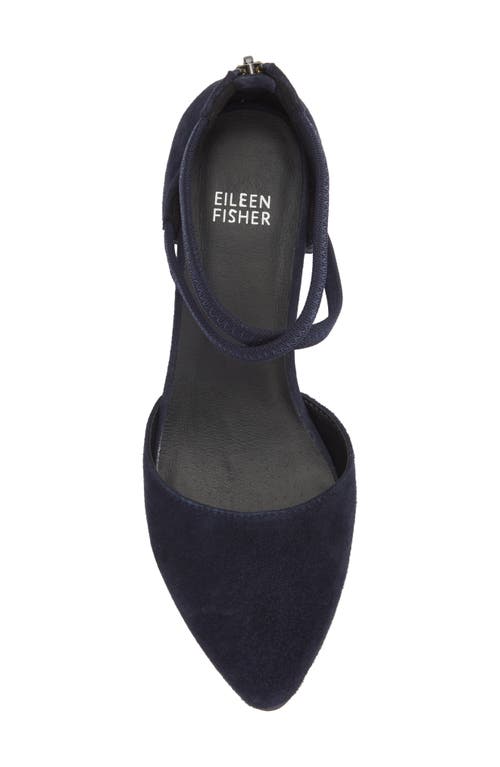 Eileen Fisher Venice Block Heel Pump In Blue