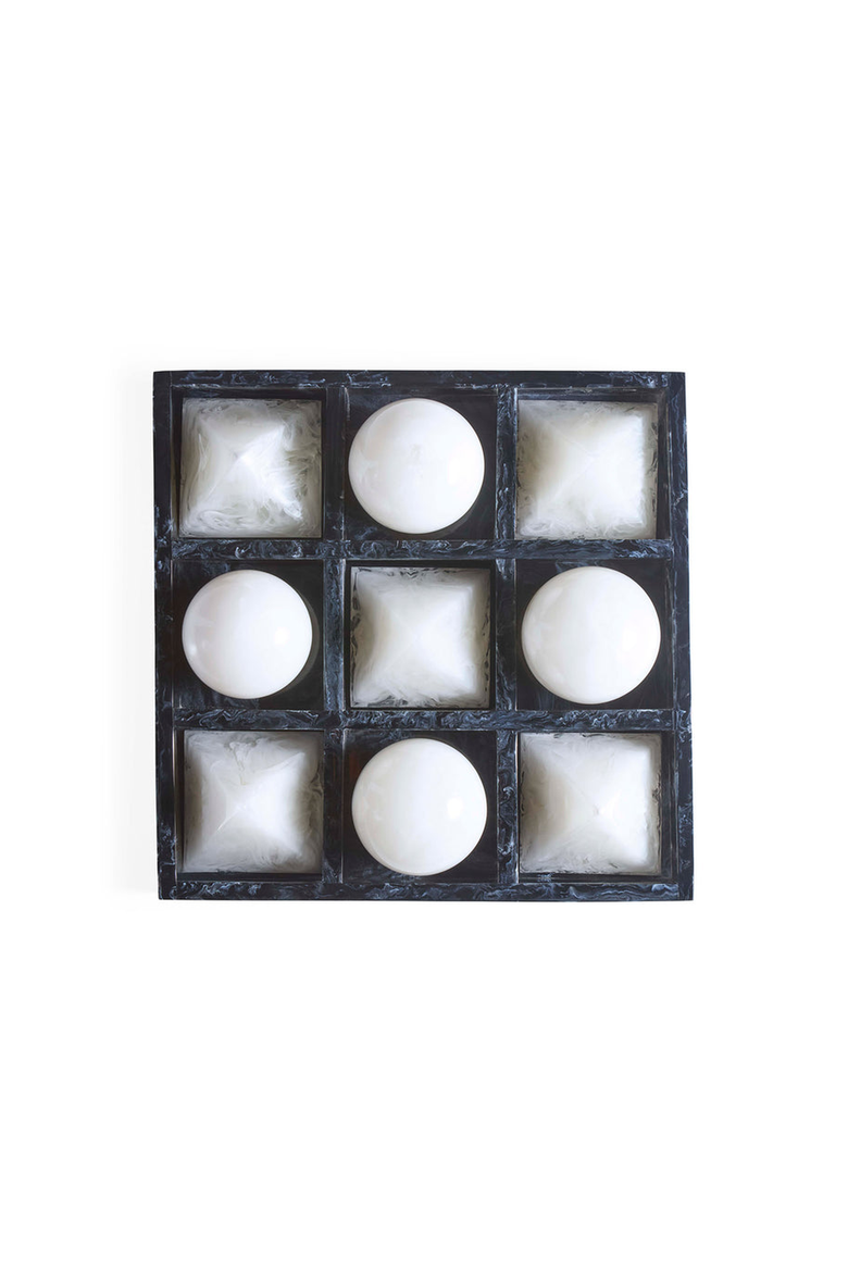 Como Tic-Tac-Toe Set, Alternate, color, Black / White