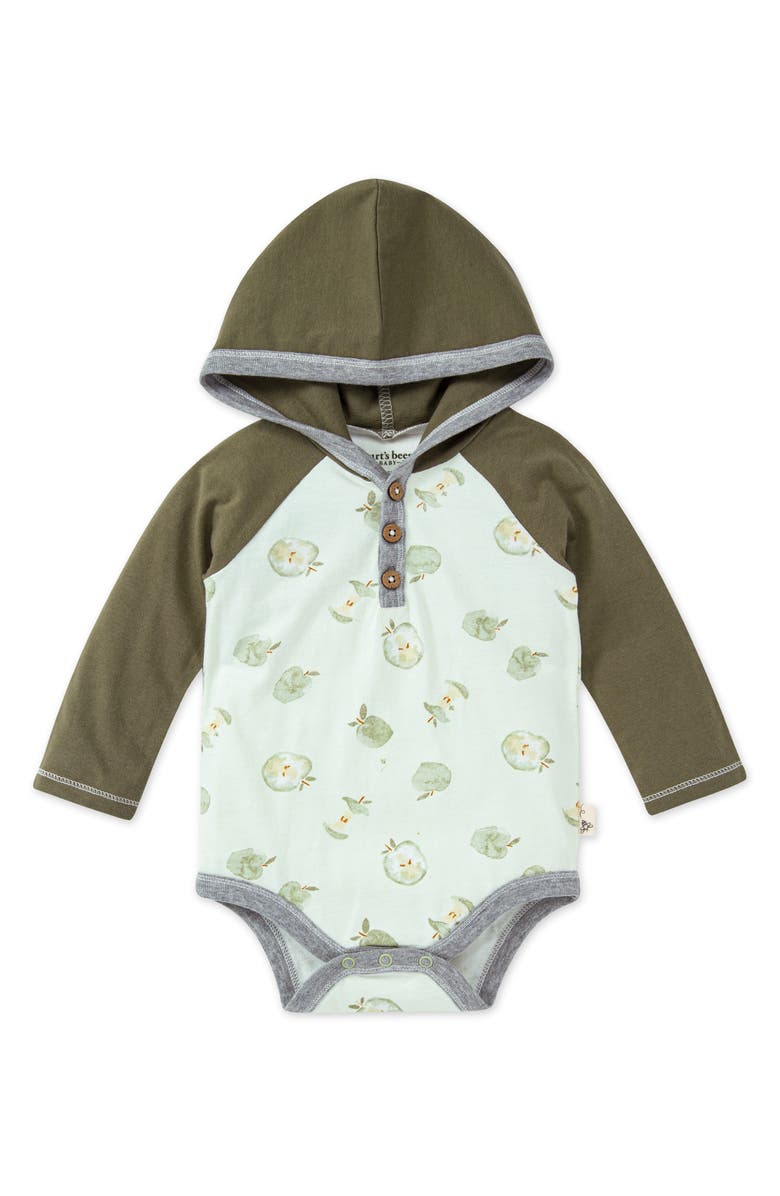 Burt's Bees Baby Golden Delicious Hooded Bodysuit, Main, color, 