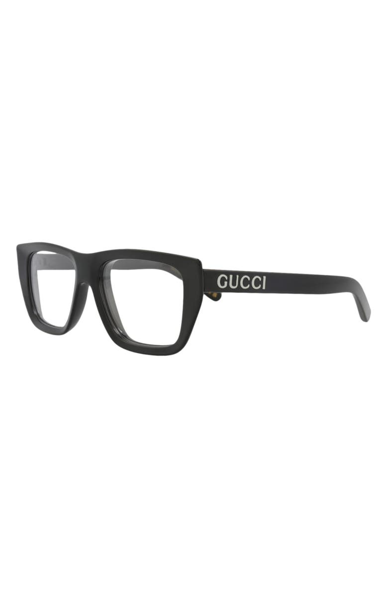 Gucci Optical Glasses, Alternate, color, Black Black Transparent