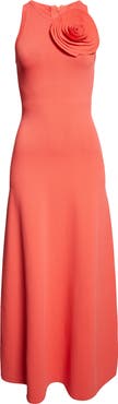 Lela Rose Rose Detail Sleeveless Sweater Dress