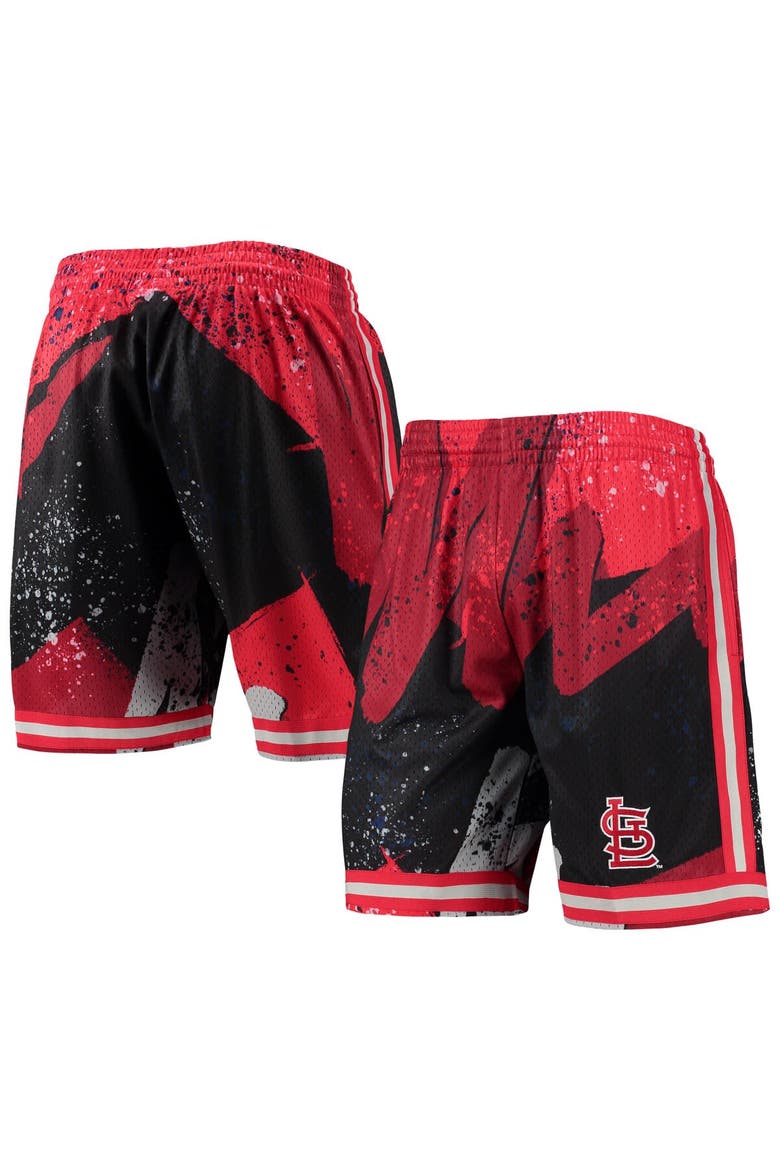 Men's Mitchell & Ness Red St. Louis Cardinals Hyper Hoops Shorts, Main, color, Red
