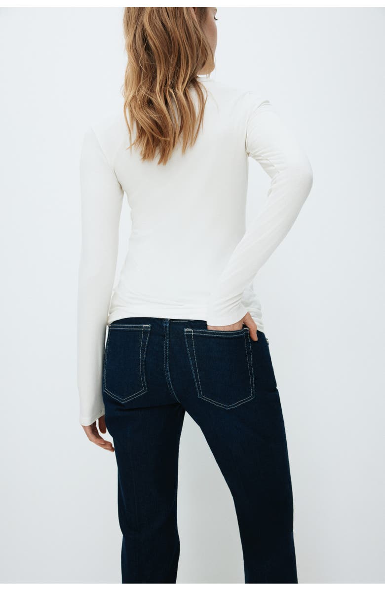 H&M Mama Flared Jeans, Alternate, color, Dark Denim Blue