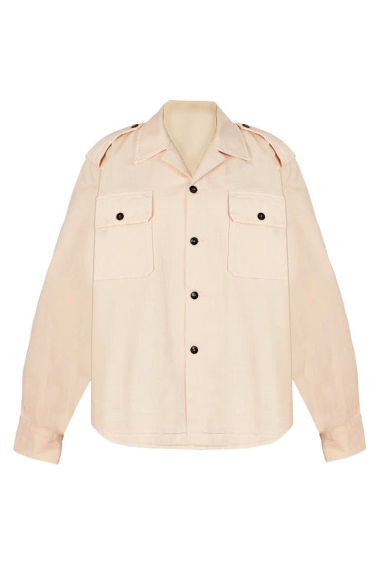 Fortela Bonniet Herringbone Shirt, Main, color, Off White