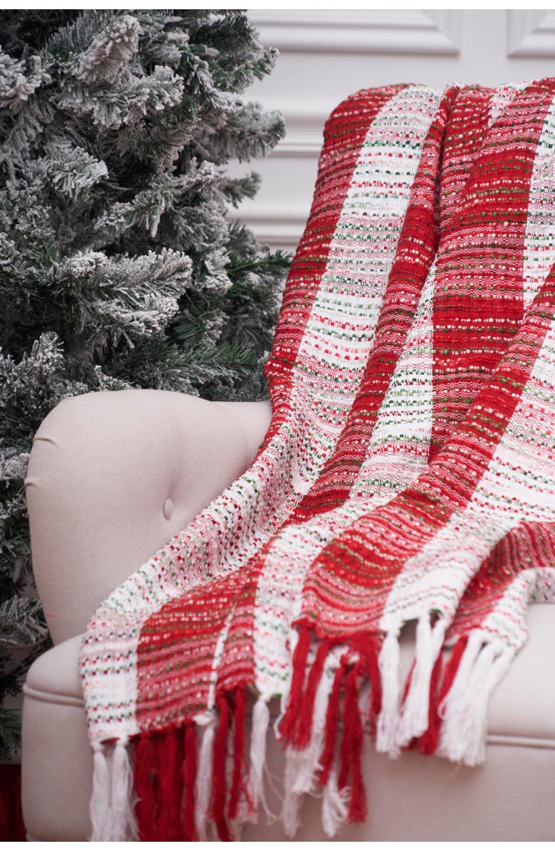 C&F Home Christmas Woven Mélange Throw Blanket, Alternate, color, Red