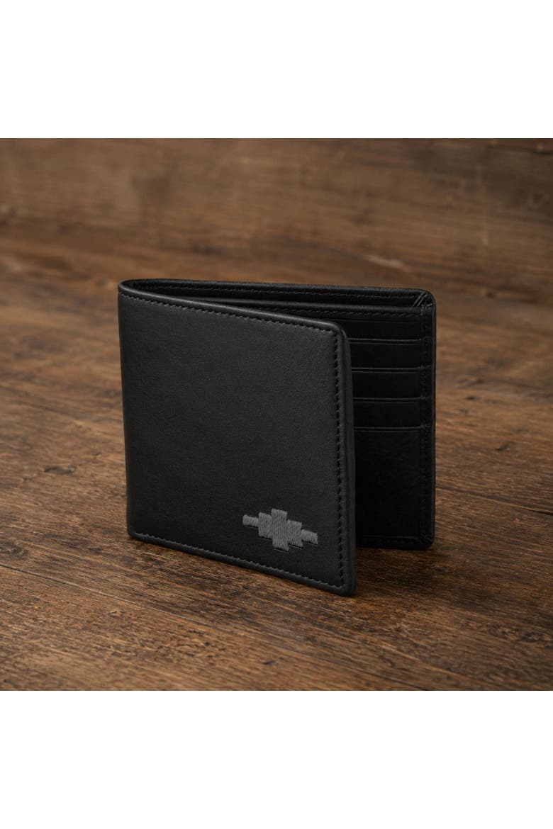 Dinero Leather Card Wallet, Alternate, color, Black/Grey