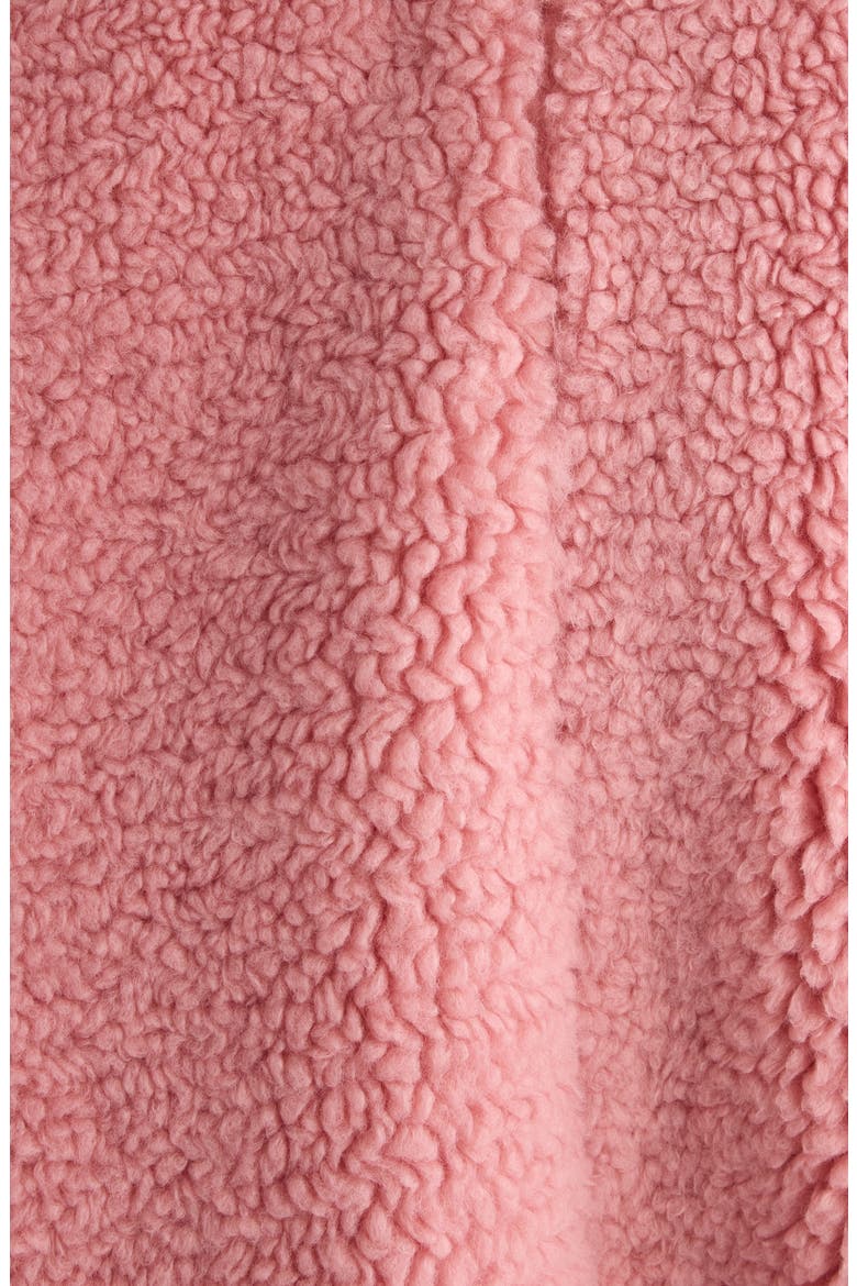 Crop Faux Shearling Bomber Jacket, Alternate, color, LIGHT PINK