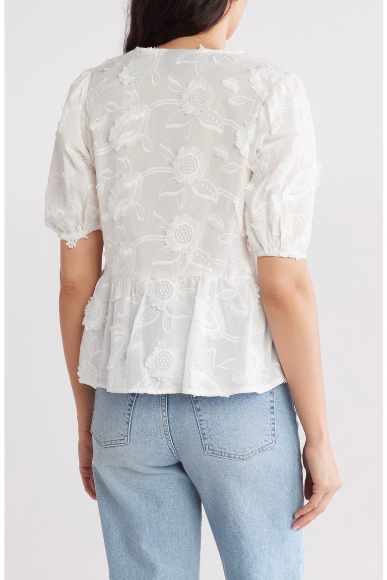 Floral Tie Top, Alternate, color, WHITE