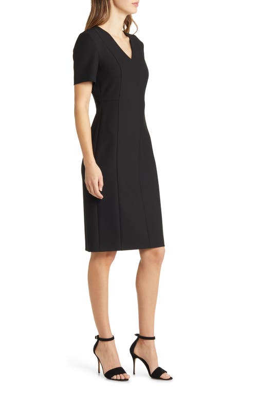 Hugo Boss Boss Dijeta Mixed Media Dress In Black