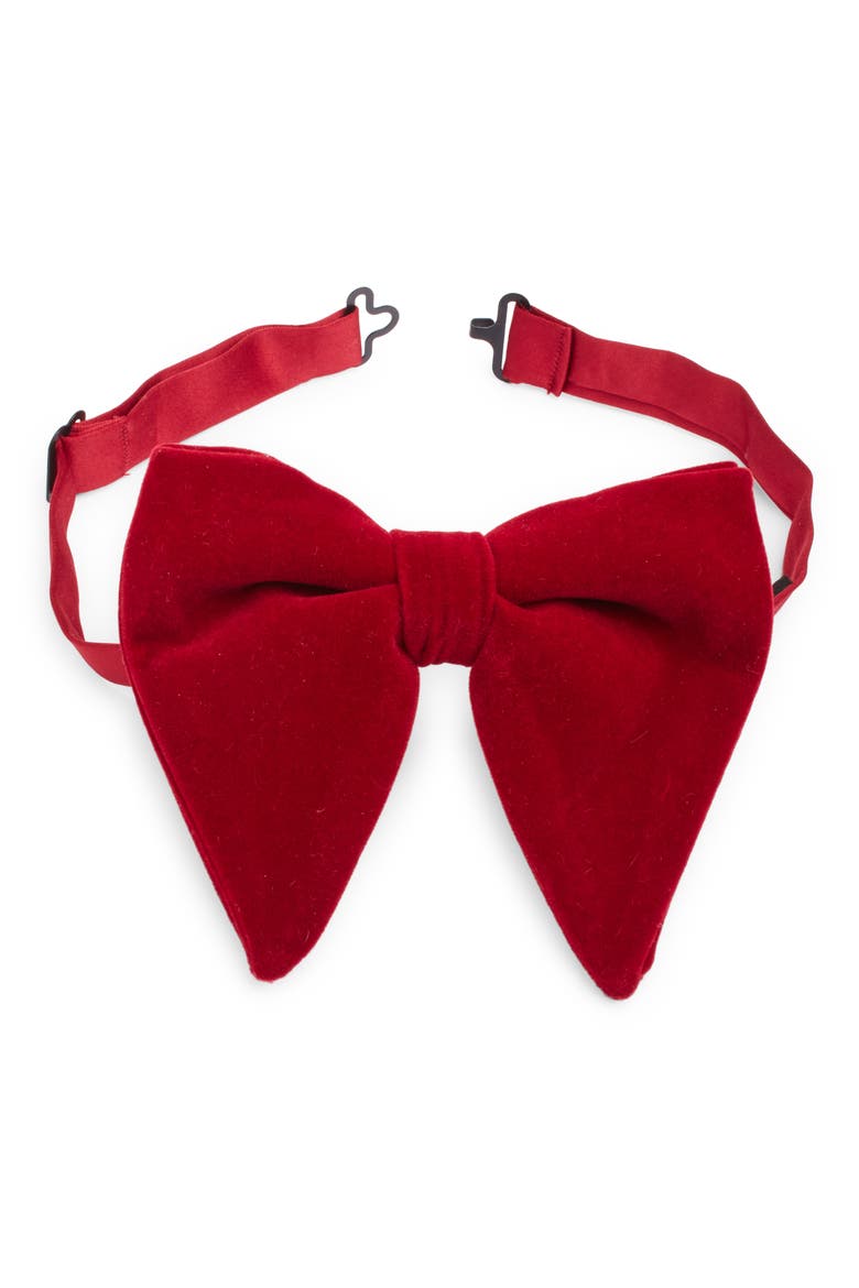 Silk Velvet Bow Tie, Main, color, MAROON