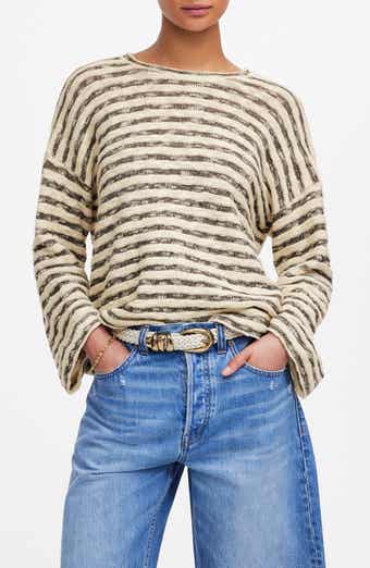 Madewell Stripe Crewneck Long Sleeve T-Shirt