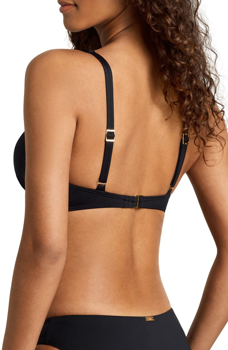 Lauren Ralph Lauren Ruffle Underwire Bikini Top, Alternate, color, Black