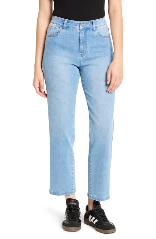 Nic + Zoe Nic+zoe High Rise Straight Leg Jeans In Silverstone In Blue