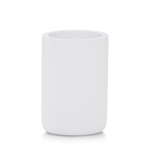 Domus White Matte Brush Holder