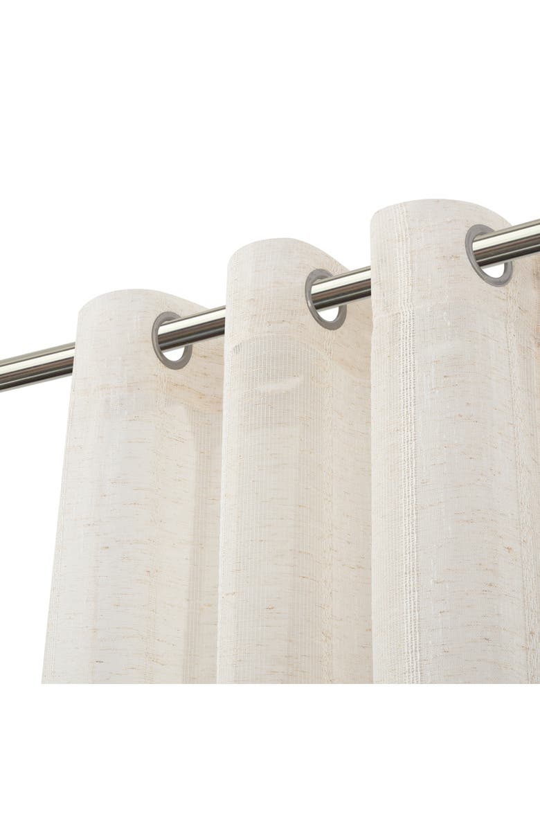 DAINTY HOME Set of 2 Sheer Curtain Panels, Alternate, color, Linen