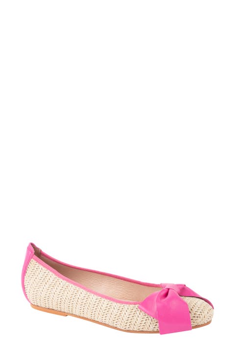 St. Tropez Bow Raffia Flat (Women)