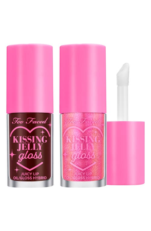 Too Faced Kissing Jelly Favorites Lip Oil Gloss Set $44 Value