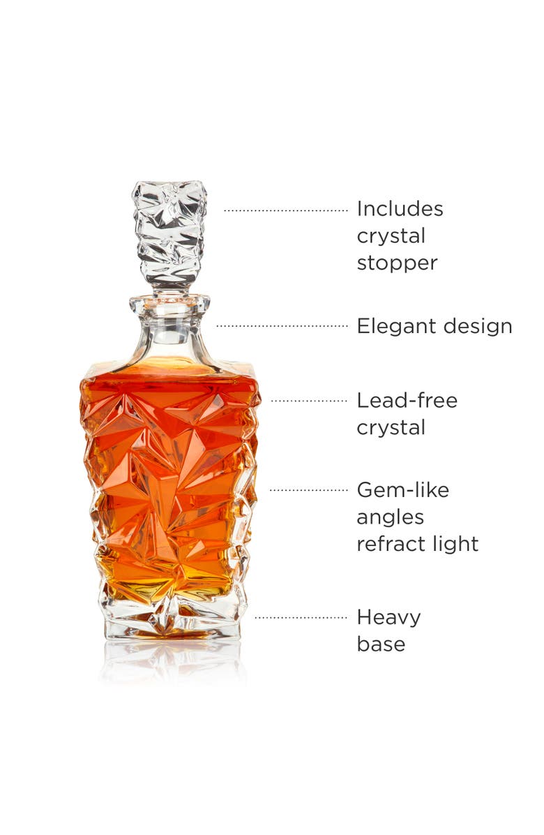 Viski Prism Crystal Whiskey Decanter, Alternate, color, Clear