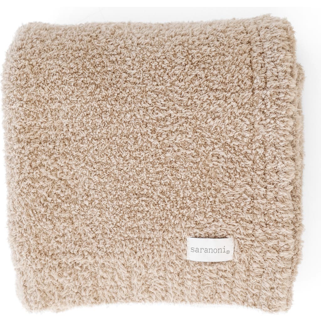Saranoni Bamboni Receiving Blanket In Brown