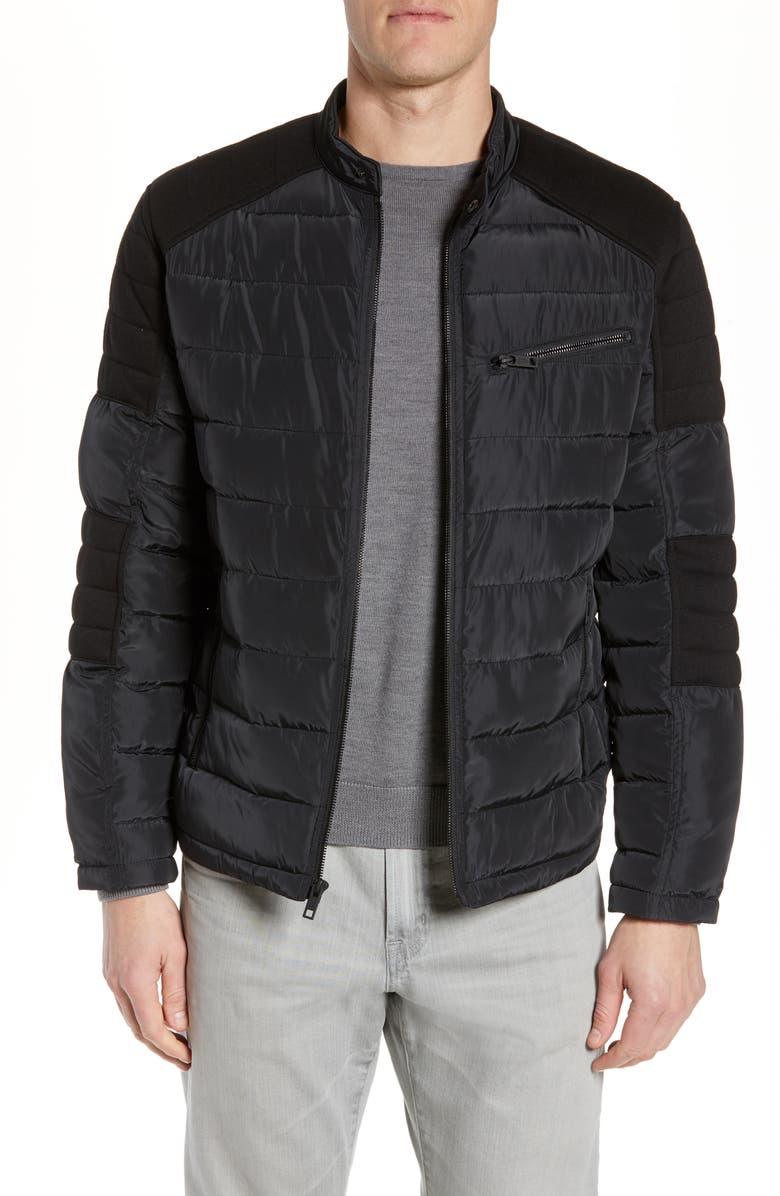 Marc New York Wilsow Quilted Moto Jacket, Main, color, 