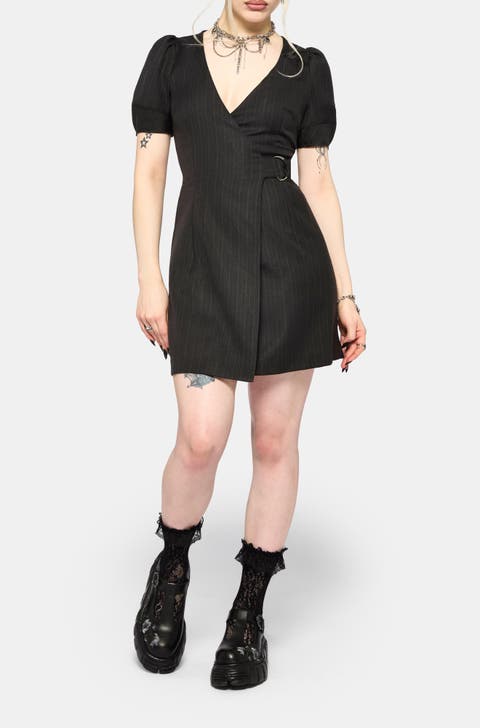 Meliora Wrap Embroidered Mini Dress