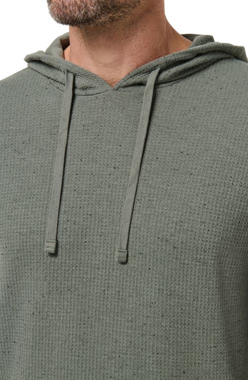 Travismathew Cloud Waffle Knit Hoodie In Green