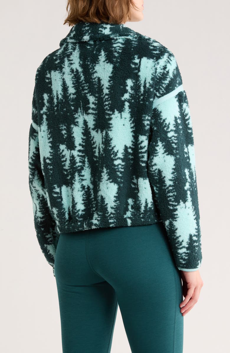 MARIKA Blair Faux Shearling Zip Jacket, Alternate, color, Dark Sea Pine Forest