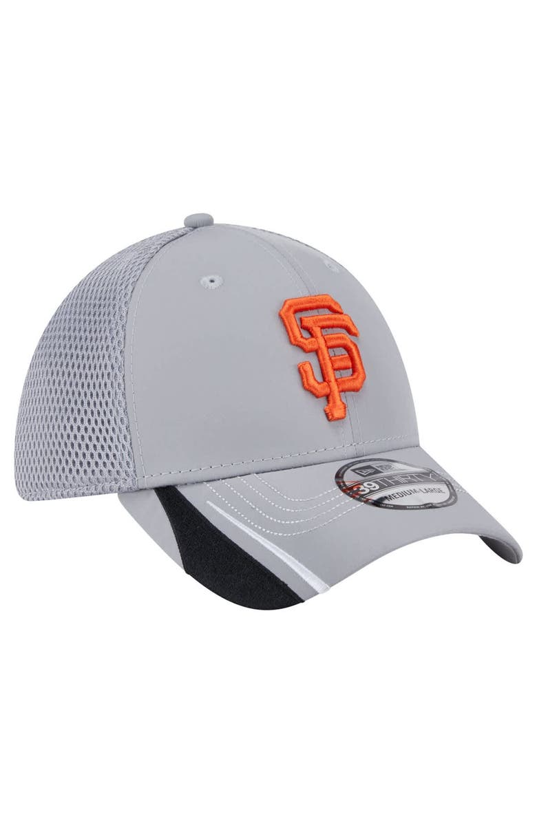 New Era Men's New Era Gray San Francisco Giants Linear 39THIRTY Flex-Fit Hat, Alternate, color, Gray