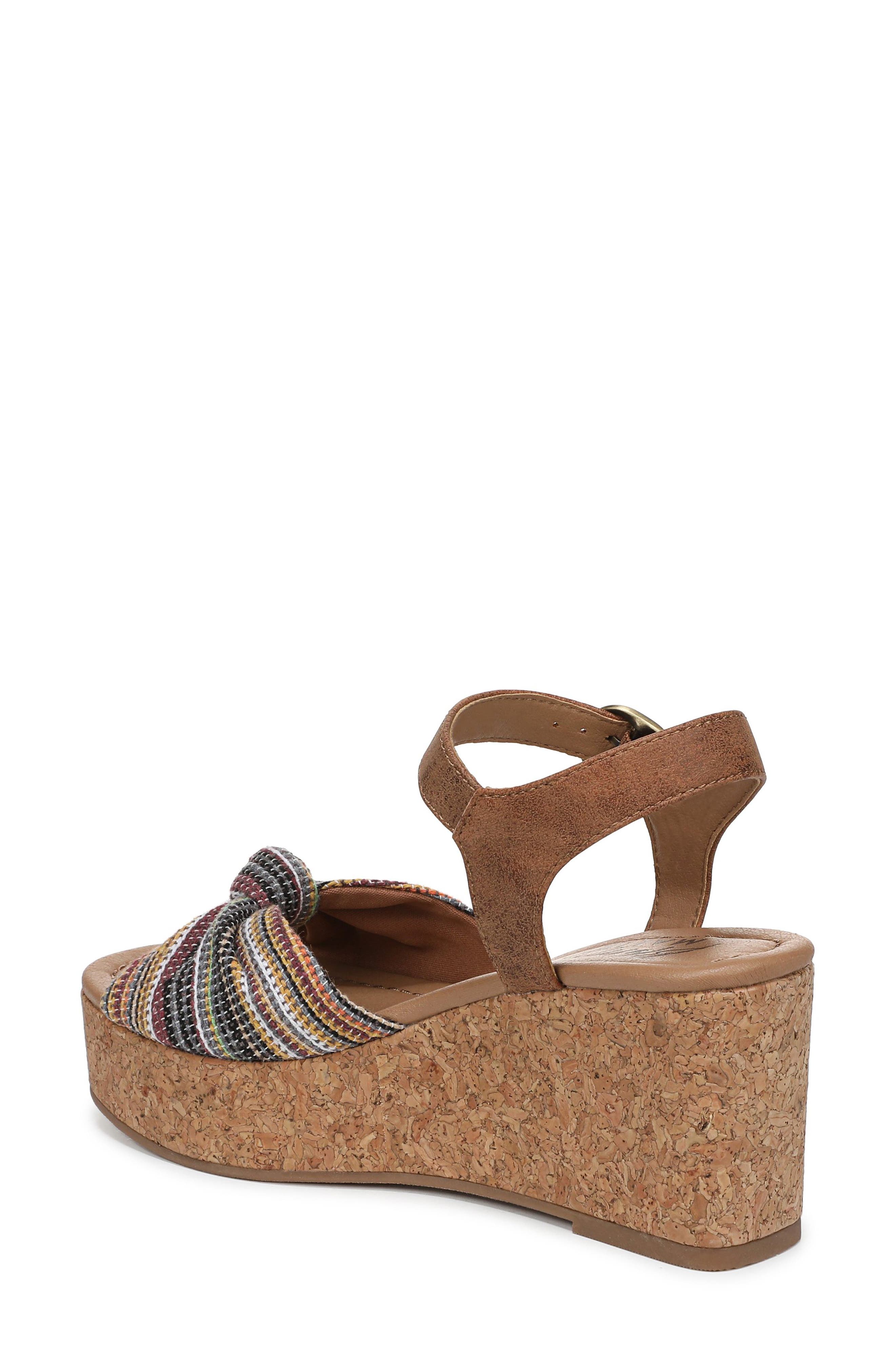 Blowfish Malibu Adore Platform Wedge Sandal, Alternate, color, Brown Multi Fabric